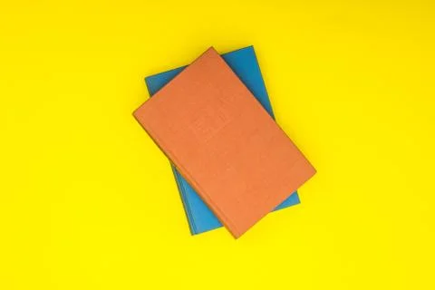 Books for reading on the table. Flat lay concept Stock Photos