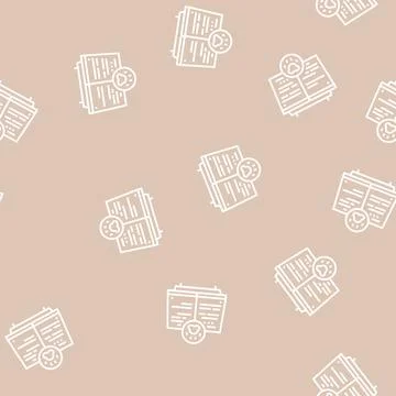 Books of remembrance line seamless pattern Stock Illustration
