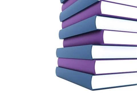 Books rendered on white background 스톡 일러스트