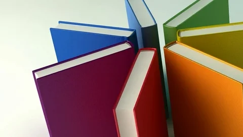 Books Rotating Around Center Video stock 75885152