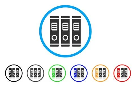 Books Rounded Icon 库存插图