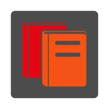 Books Rounded Square Button 스톡 일러스트