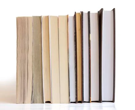 Books in a row Stock Photos