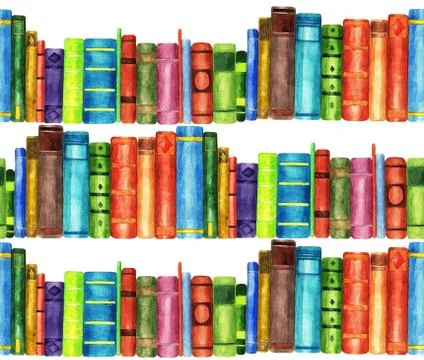 Books, seamless pattern (2) Stock Illustration