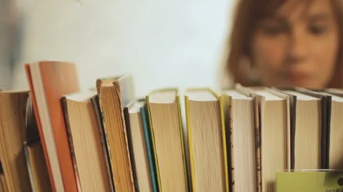 Books on shelf Video stock 85604819