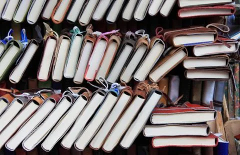 Books on shelf Stock Photos