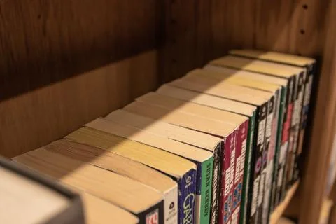 Books on a shelf 写真素材