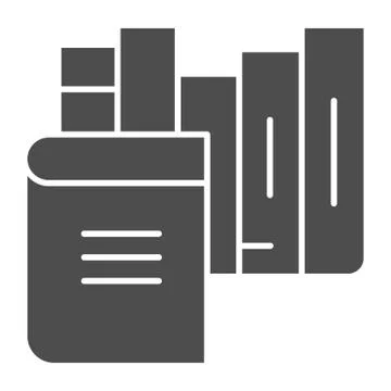 Books solid icon. Bookshelf vector illustration isolated on white. Library glyph Illustrazione stock