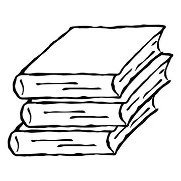 Books. Stack of books. Closed book without a title. Vector illustration. Simp Stock Illustration