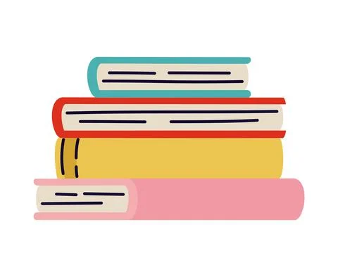 Books stack design イラスト素材