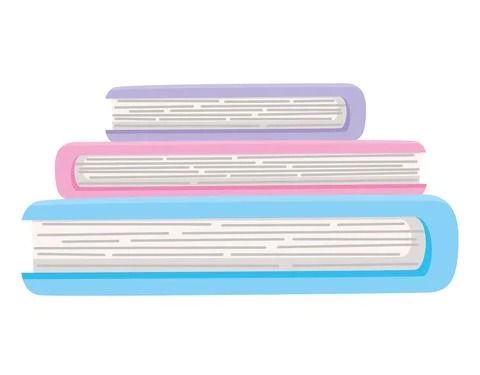 Books stack design 库存插图
