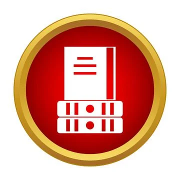 Books stack icon for education and learning Stockillustratie