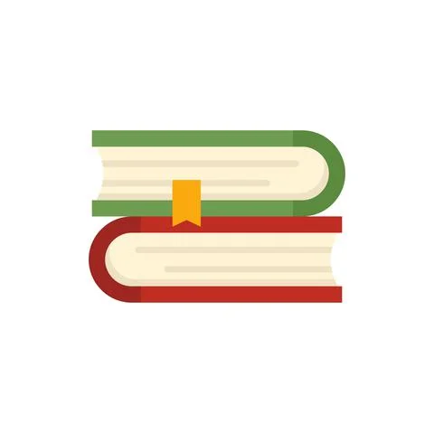 Books stack icon flat isolated vector Illustrazione stock