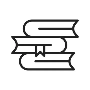 Books Stack Icon Image. Stock Illustration