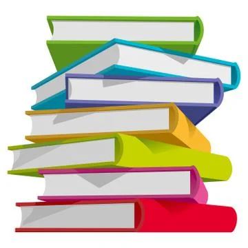 Books stack Stock Illustration