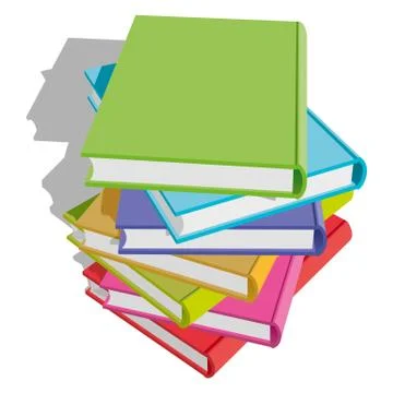 Books stack Stock Illustration