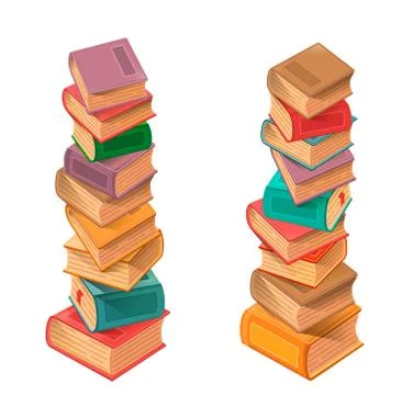 Books stack Stock Illustration