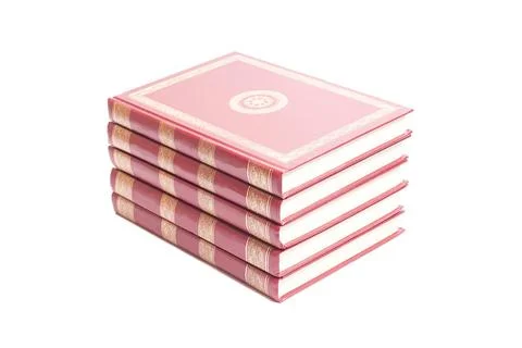 Books stack isolated on white background 스톡 사진