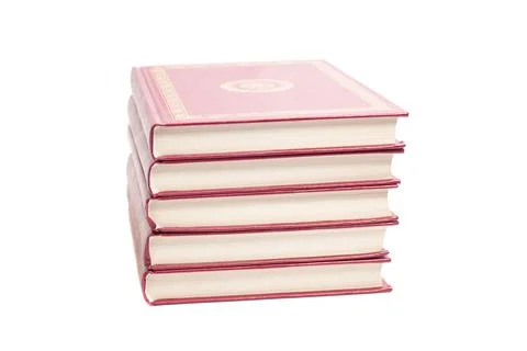 Books stack isolated on white background 스톡 사진