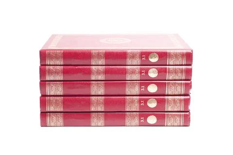 Books stack isolated on white background 스톡 사진