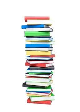 Books stack isolated on white 스톡 사진