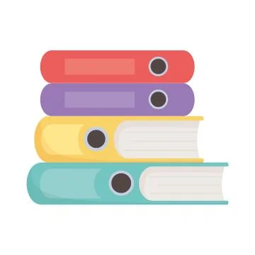 Books stack learn literature isolated icon design Stock Illustration