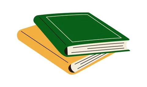 Books stack in literature store flat color vector objects Illustrazione stock