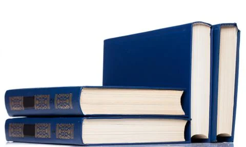 Books. Stack of old books on white background Stock Photos