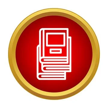Books stack outline graphic icon illustrating education Stock Illustration