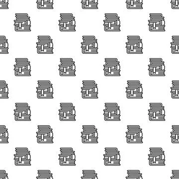Books stack pattern representing education and knowledge Illustrazione stock