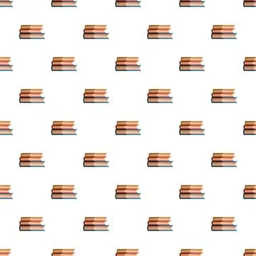 Books stack pattern representing knowledge and education Stock Illustration