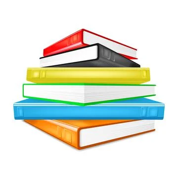 Books stack vector illustration on white background 库存插图