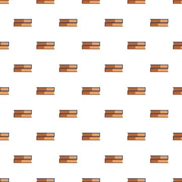 Books stacked in a seamless educational pattern Stock Illustration