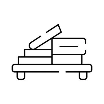 Books stacked on shelf creating library concept Stock Illustration