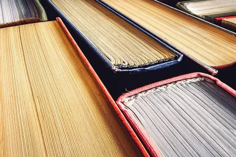 Books stacked. Stack of books background. many books piles. Stock Photos