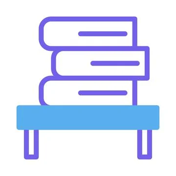 Books Stacked on Table Icon Vector Illustration イラスト素材