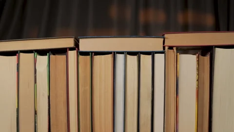 Books Stacks Build Stop Motion Video stock 336043586