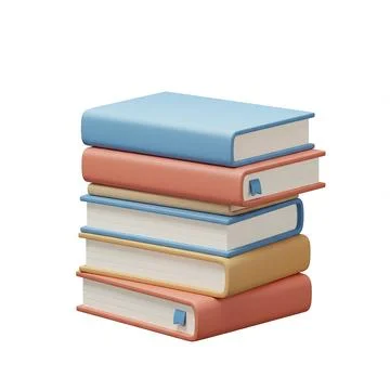 Books-Study-Stack-4 Stock Illustration