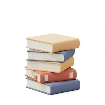 Books-Study-Stack-5 Stock Illustration
