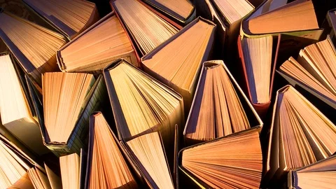 Books on the table. Background. Stockbeeldmateriaal 98494415