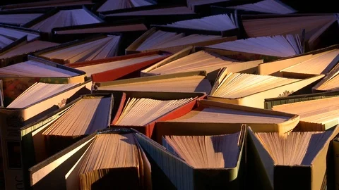 Books on the table. Background. Stockbeeldmateriaal 98496411