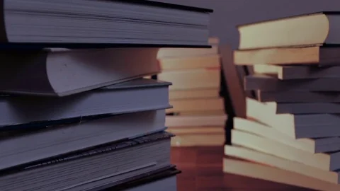 Books on the table Stockbeeldmateriaal 72367857