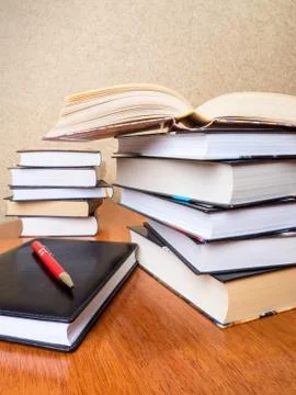 Books on the table Stock Photos