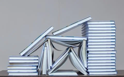 The books on the table Stock Photos