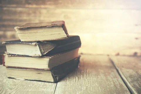 Books on table Stock Photos