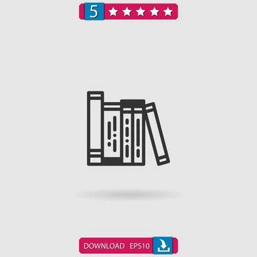 Books vector icon Stock Illustration