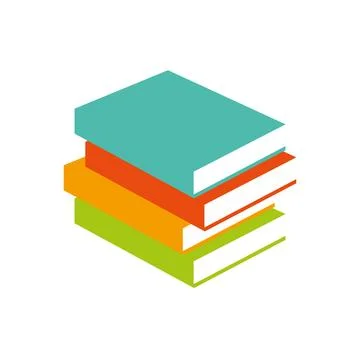 Books vector illustrator. Stack of colored books. Learning logo. Education icon. 스톡 일러스트