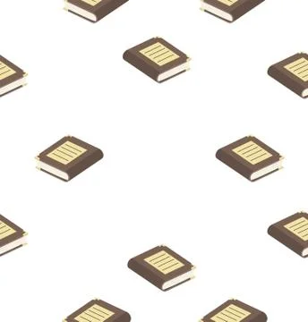 Books vector pattern seamless in flat style Stock Illustration