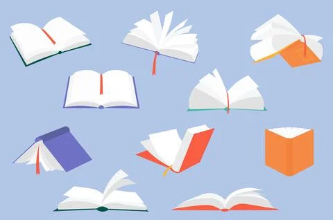 Books Vector Set Stock Illustration
