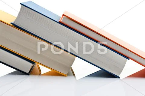 Books on white background Stock Photos